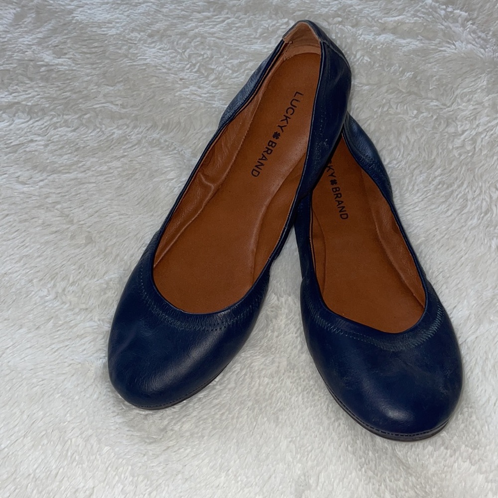 Navy Lucky Brand Flats NWOT